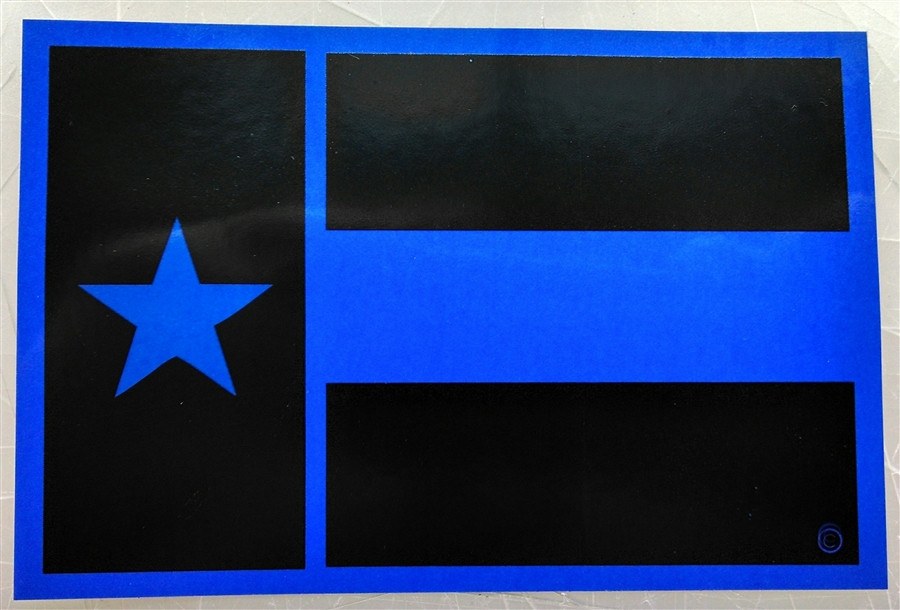 Texas State Flag Blue Line Decal – FrontLine Designs, LLC