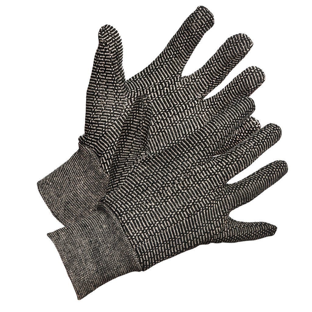 black cotton work gloves