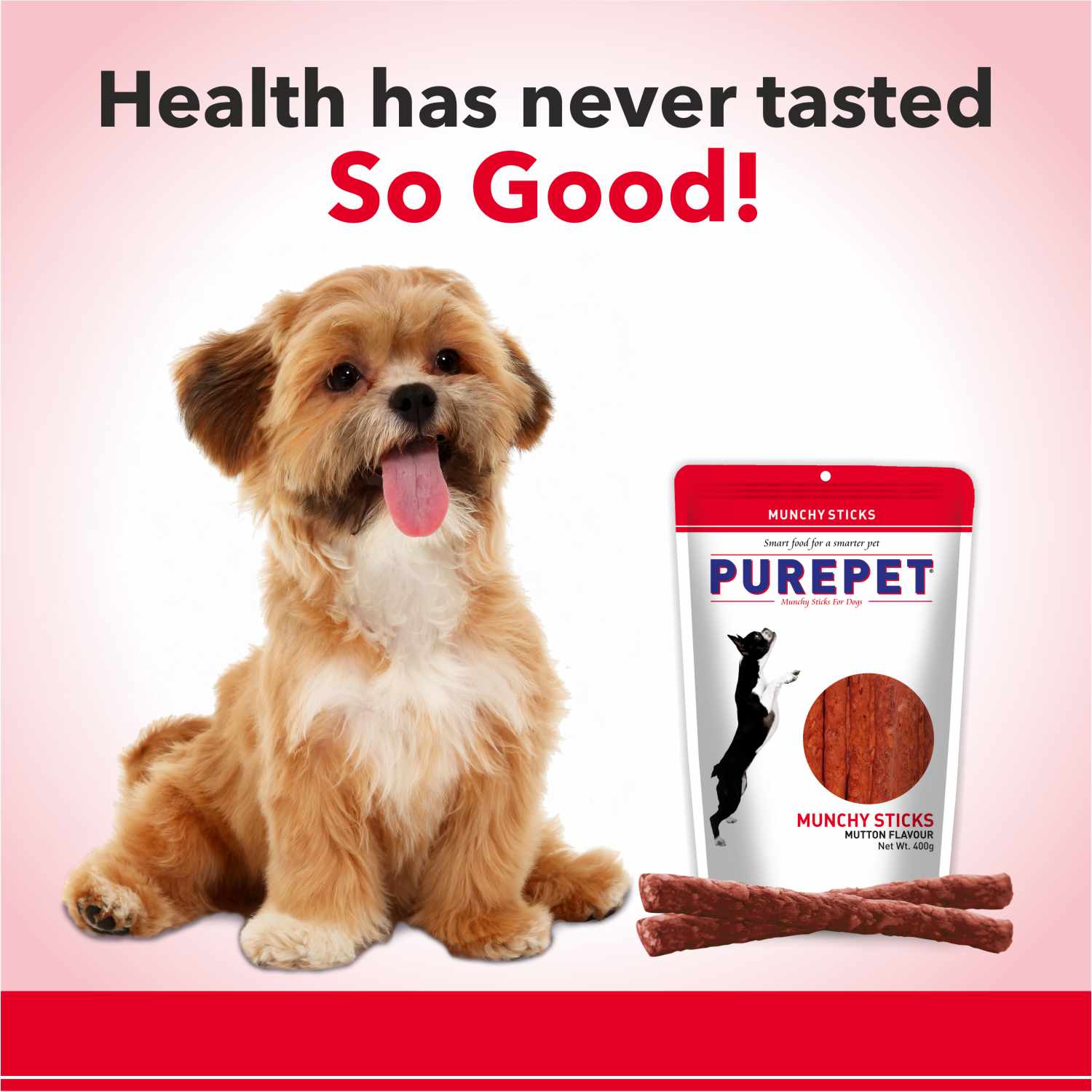 Purepet Mutton Flavour Munchy Sticks Dog Treat (2 x 400g) – Pawsindia