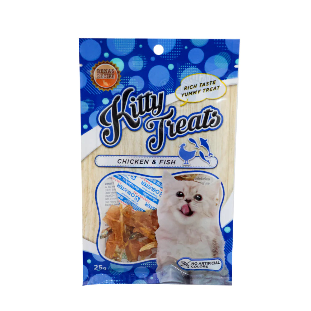 Kitty Treats Spiral Soft Chicken And Fish 25g