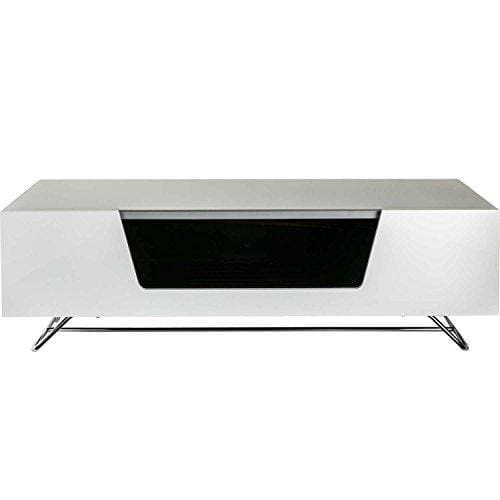Alphason Chromium 2 1000 White Tv Cabinet Fits Up To 50inch Tvs