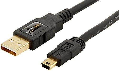 Photo 1 of AmazonBasics USB 2.0 Charger Cable - A-Male to Mini-B Cord - 3 Feet (0.9 meters)