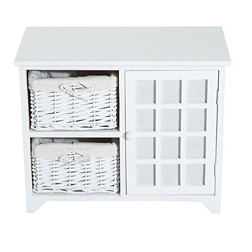 Homcom Wooden Cabinet Bedroom Storage Unit Chest Of Drawers Shabby