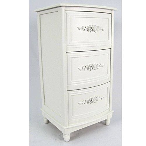 Middle England 67 5cm Shabby Chic White Chest Of 3 Drawers Cabinet