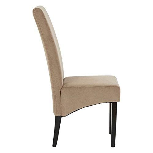 Protege Medan Dining Chair, Mink Cotton Velvet, Birch Wood Legs