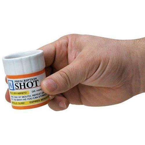 pill bottle shot glass