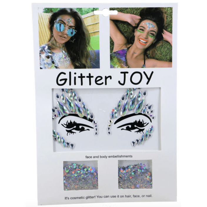 Multicolor Glitter Face Gems