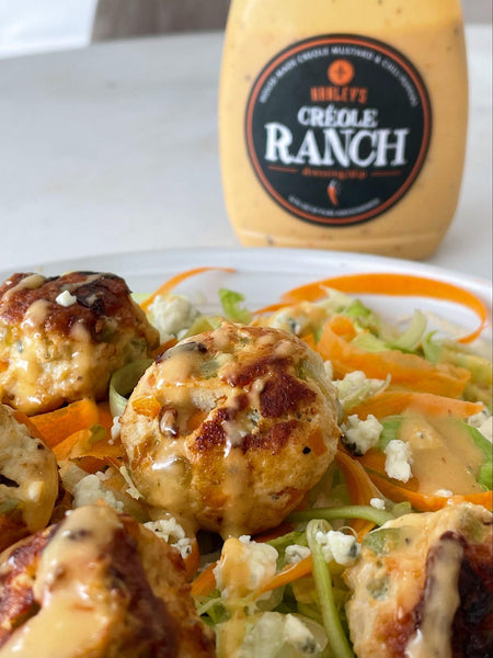 Hanley’s Creole Ranch Chicken Meatball Salad