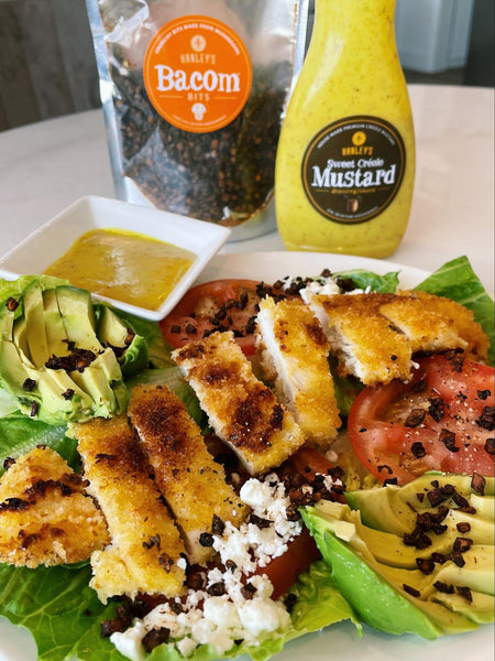 Panko Crusted Chicken Salad with Hanley's Creole Mustard 