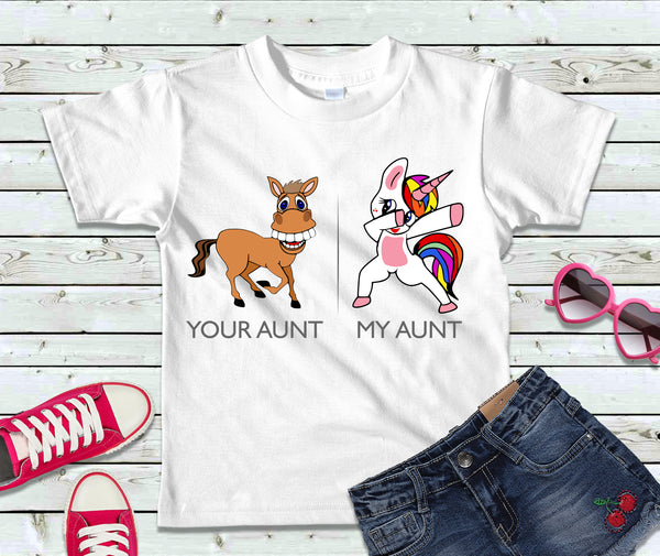 T Shirt Pour Enfants Ta Tante Ma Tante Scriptdesigns