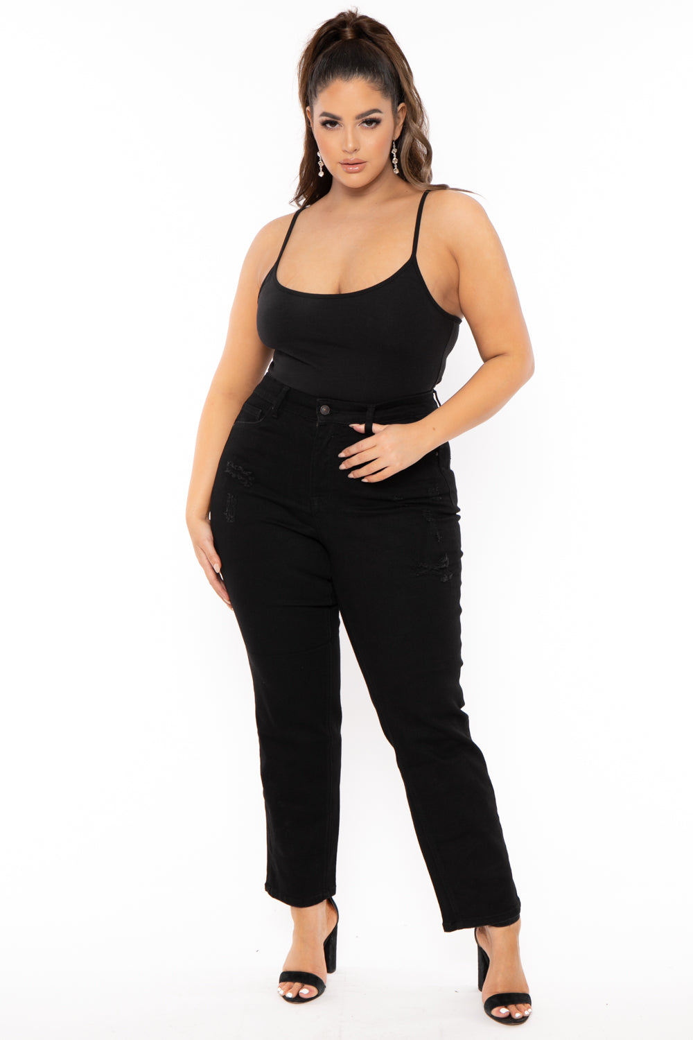 Plus Size Sorel Glitter Bodycon Dress- Black – Curvy Sense