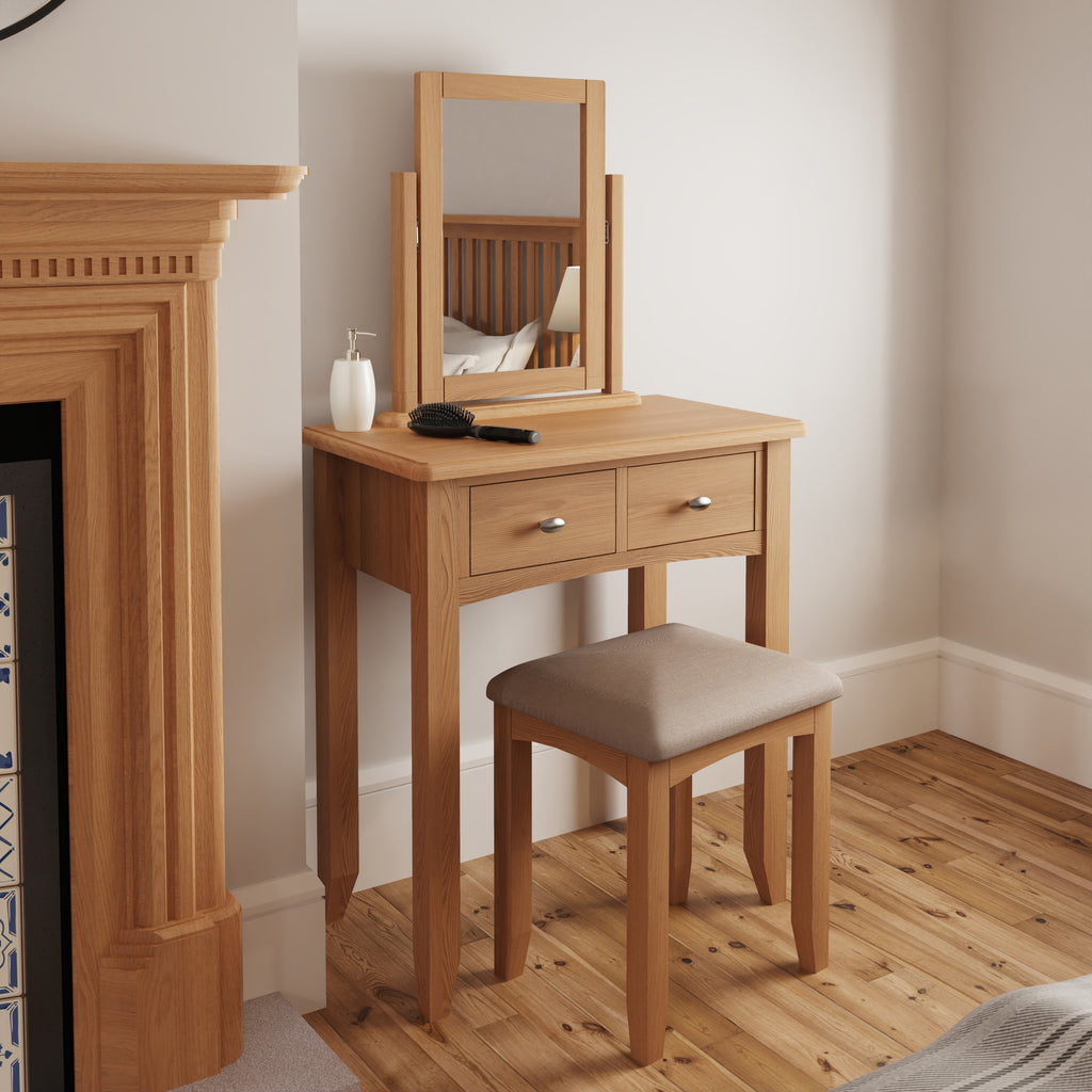 second hand dressing table with mirror and stool