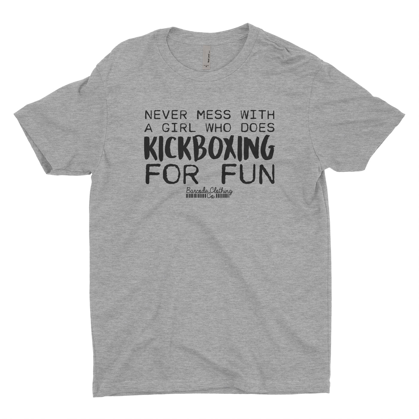 Never Mess With A Girl Kickboxing Blacked Out – Barcode Clothing Co