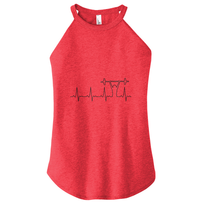 Barbell Heartbeat Rocker Tank