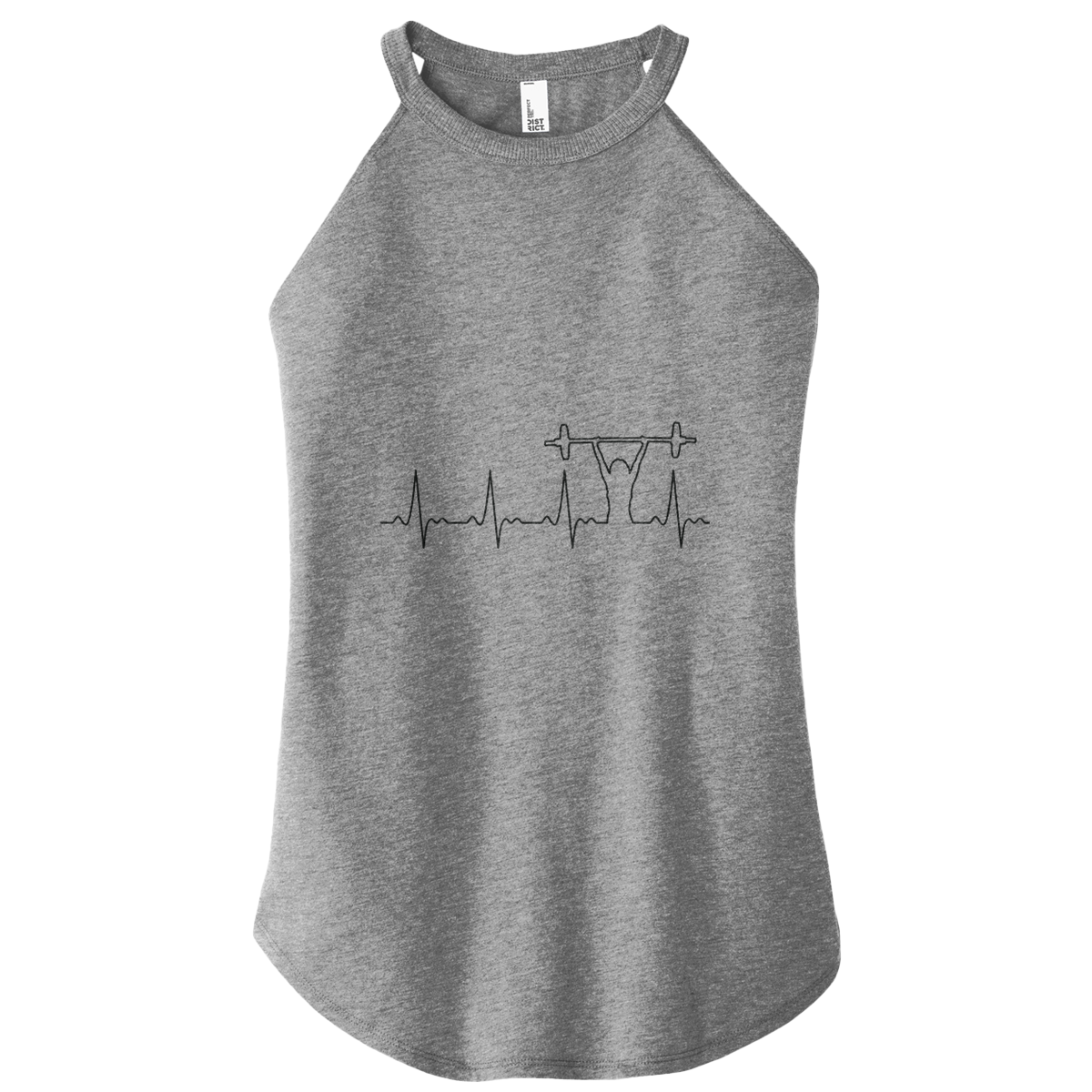 Barbell Heartbeat Rocker Tank