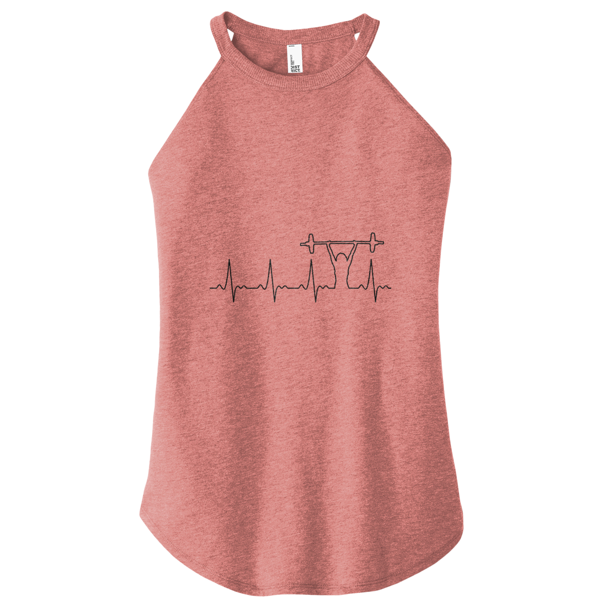 Barbell Heartbeat Rocker Tank