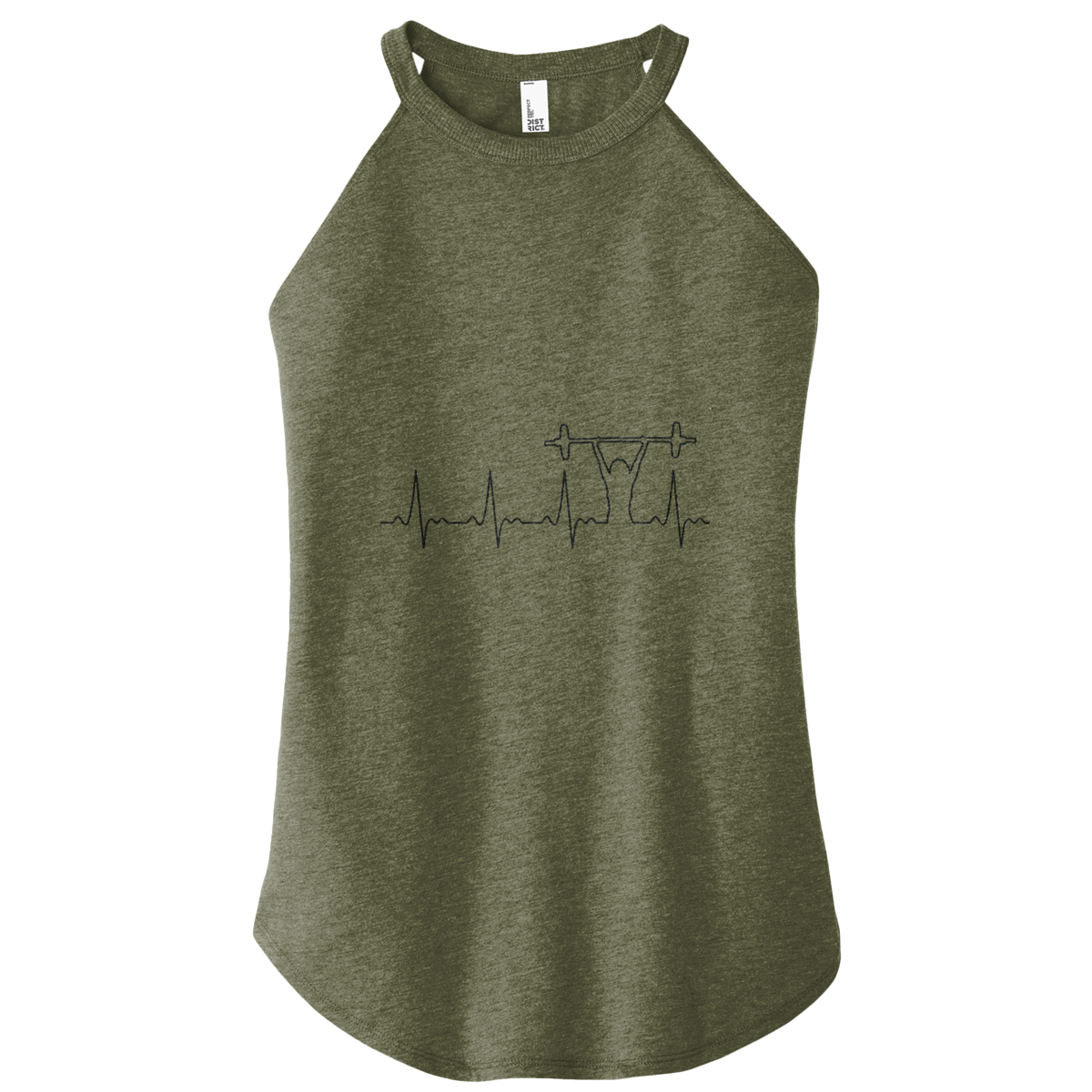 Barbell Heartbeat Rocker Tank