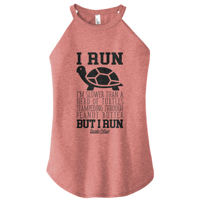 Run Slower Turtles Rocker Tank