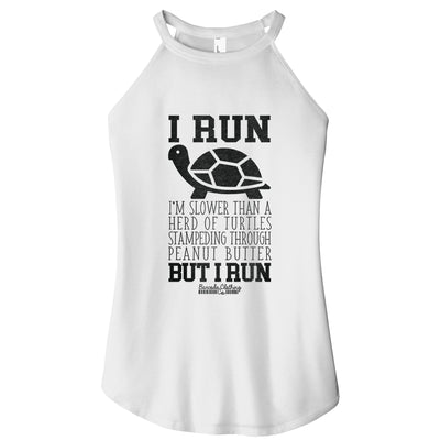 Run Slower Turtles Rocker Tank