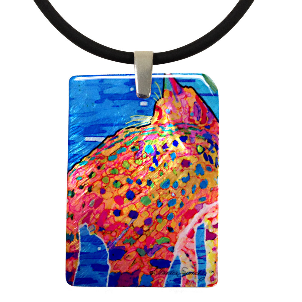 Got Kiara S Back Cat Art Jewelry Mother Of Pearl Pendant Necklace