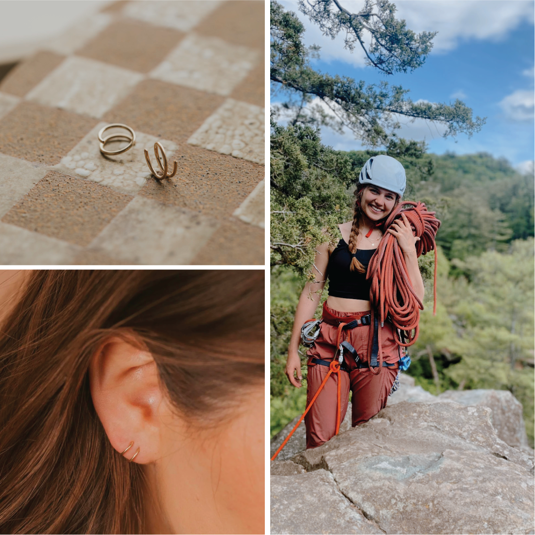 Start your camping trip with our Tiny Twist Earrings by Hello Adorn.