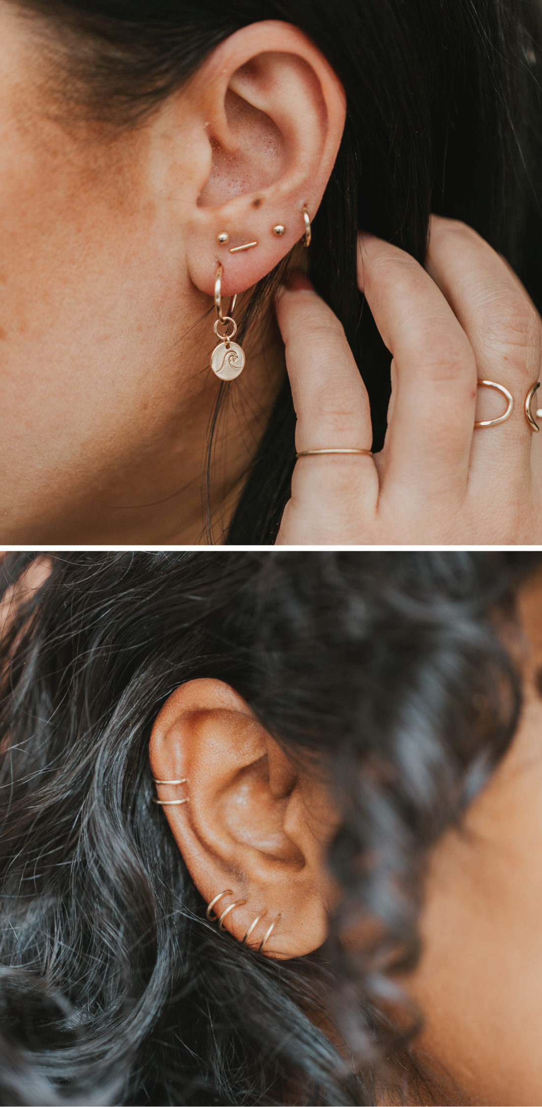 How to style an every day earring stack look