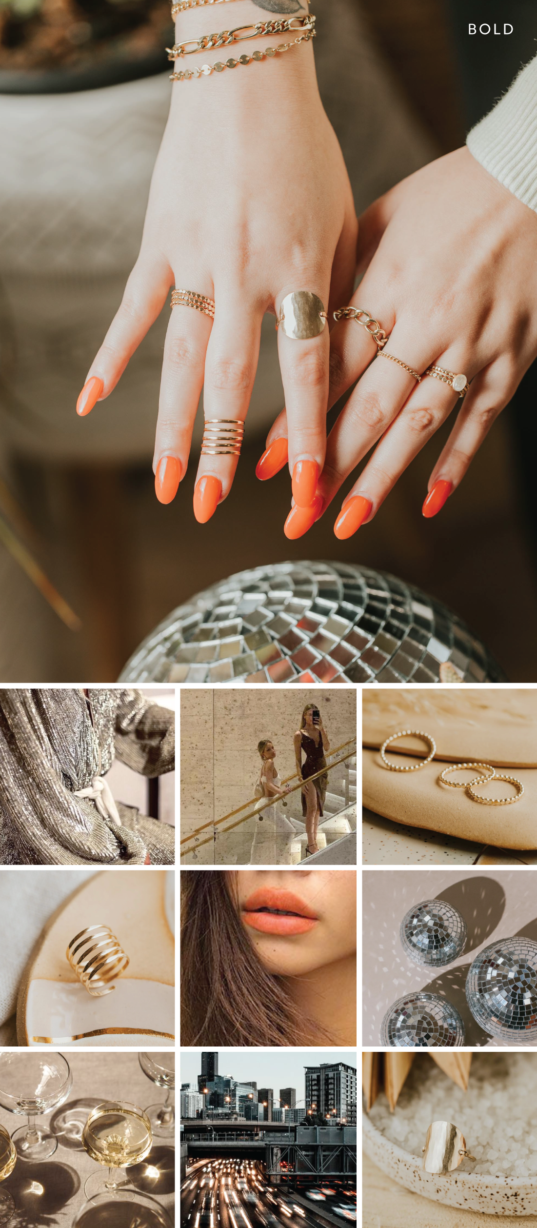 Bold Stack Hack Ring Inspiration Mood Board by Hello Adorn