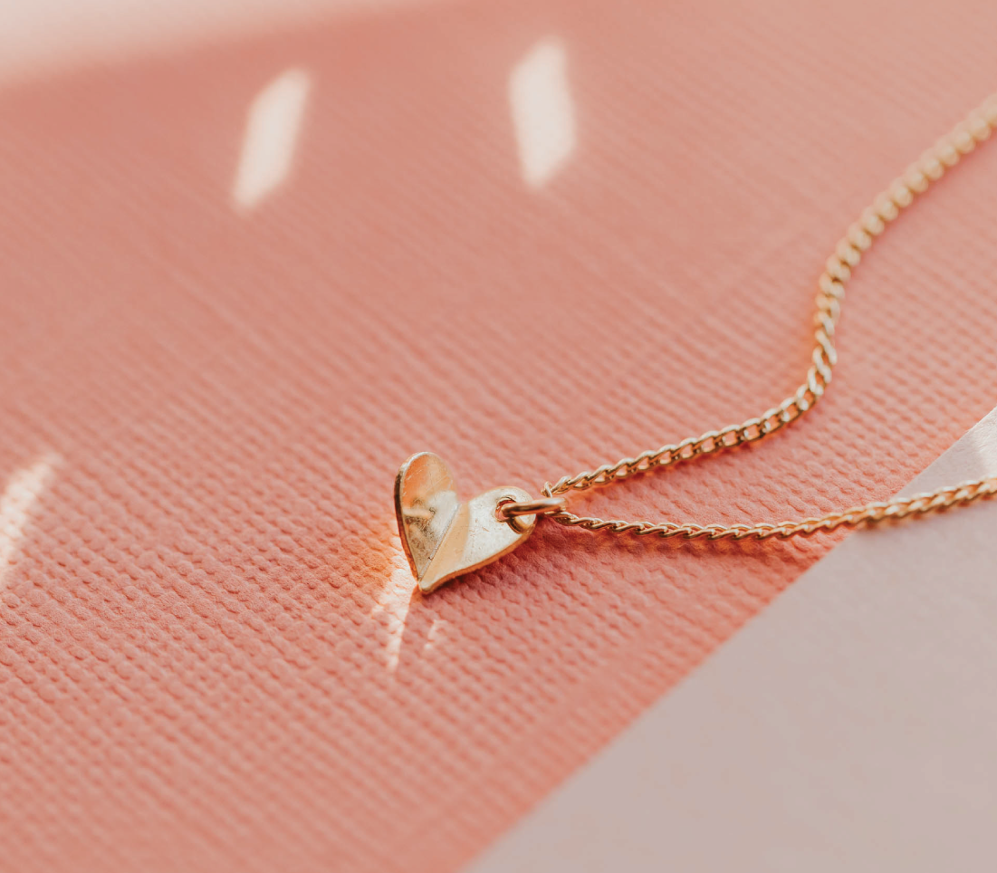 Paper Heart Necklace by Hello Adorn