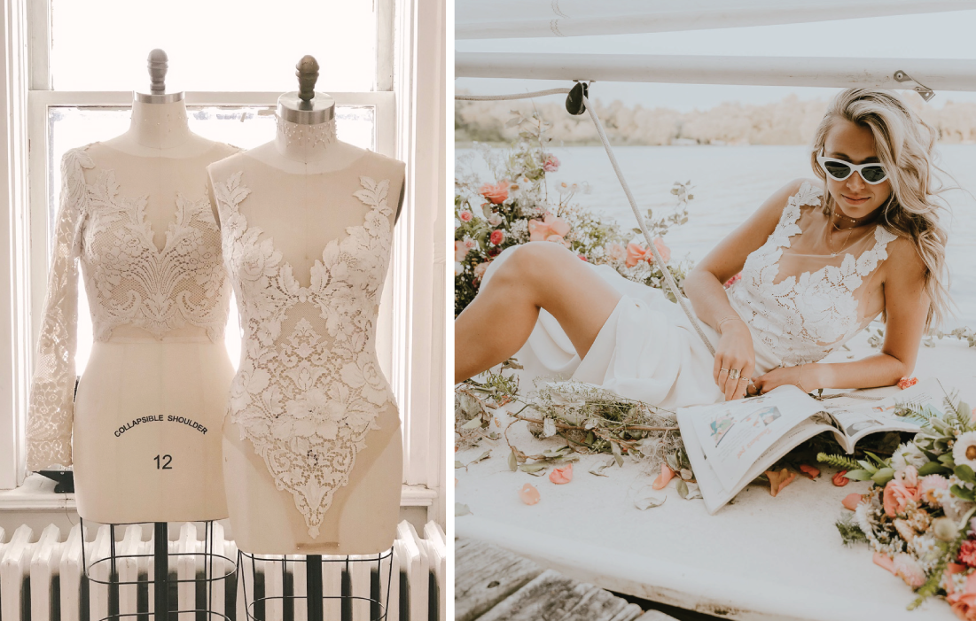 Linyage creates one-of-a-kind bridal separates.