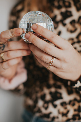 Britlyn and her disco ball.