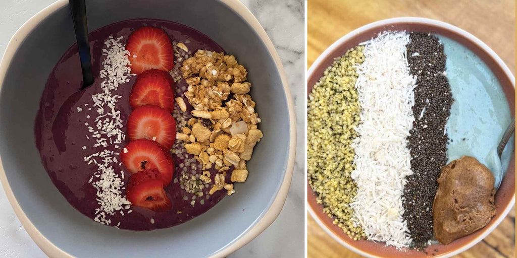 Kayla's smoothie bowls.