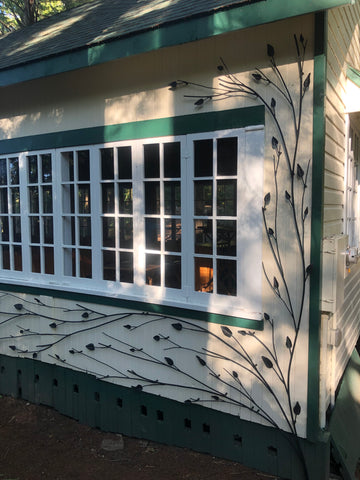 Hand Forged Leaf Memorial Trellis Church of the Kettles