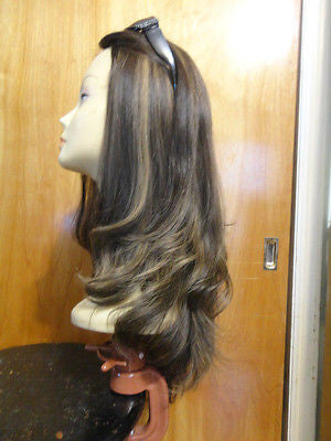 European Multidirectional 22 Straight Dark Brown With Blonde Highlights 4 10