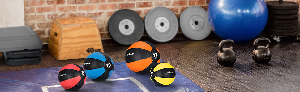 zeny 12lb exercise medicine ball equipment