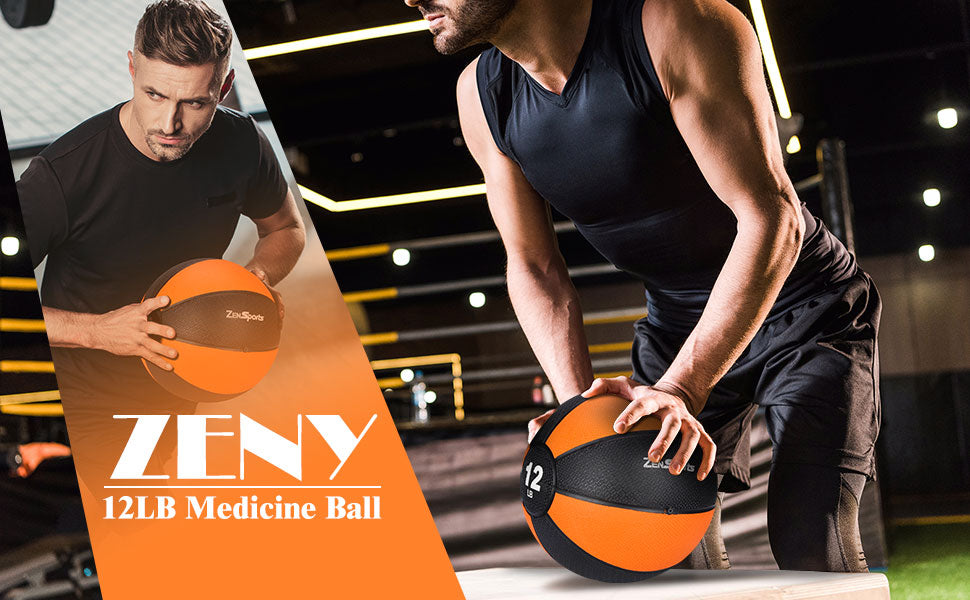 zeny 12lb exercise medicine ball equipment