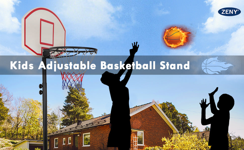 Zeny youth, kids basketball hoop system