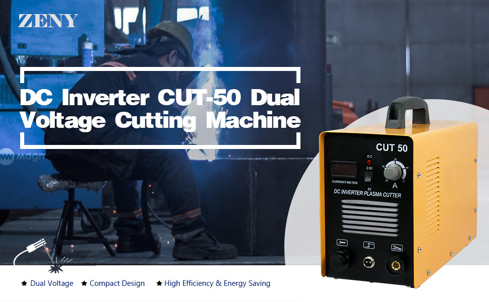 Zeny DC Inverter Plasma Cutter 50AMP CUT-50 Dual Voltage 110-220V Cutting Machine