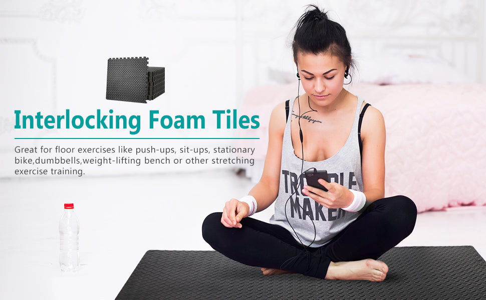 Zeny interlocking exercise fitness foam mats