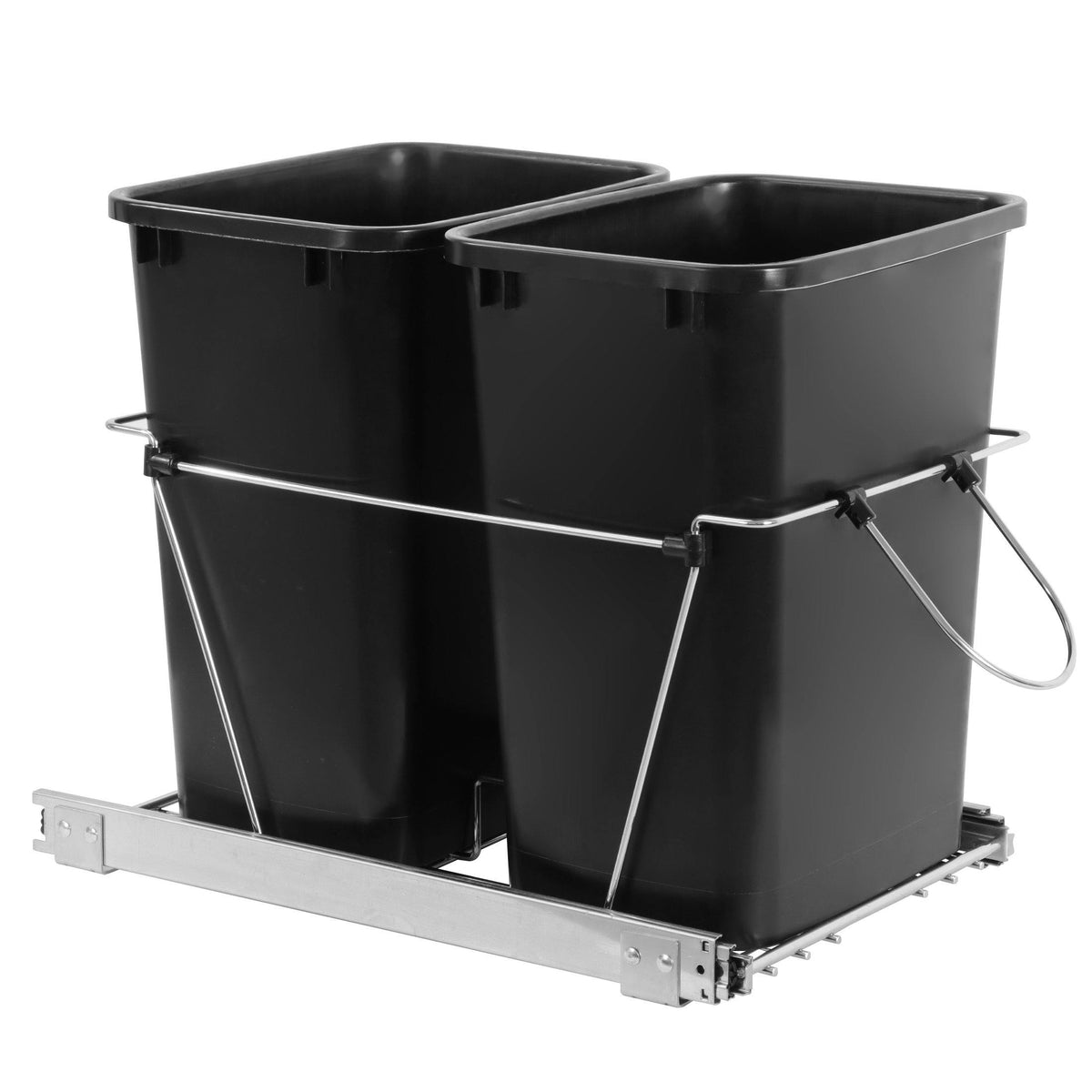 ZENY™Cabinet Sliding Waste Bin for Kitchen Duo Pull-Out Recycle Cans E ...