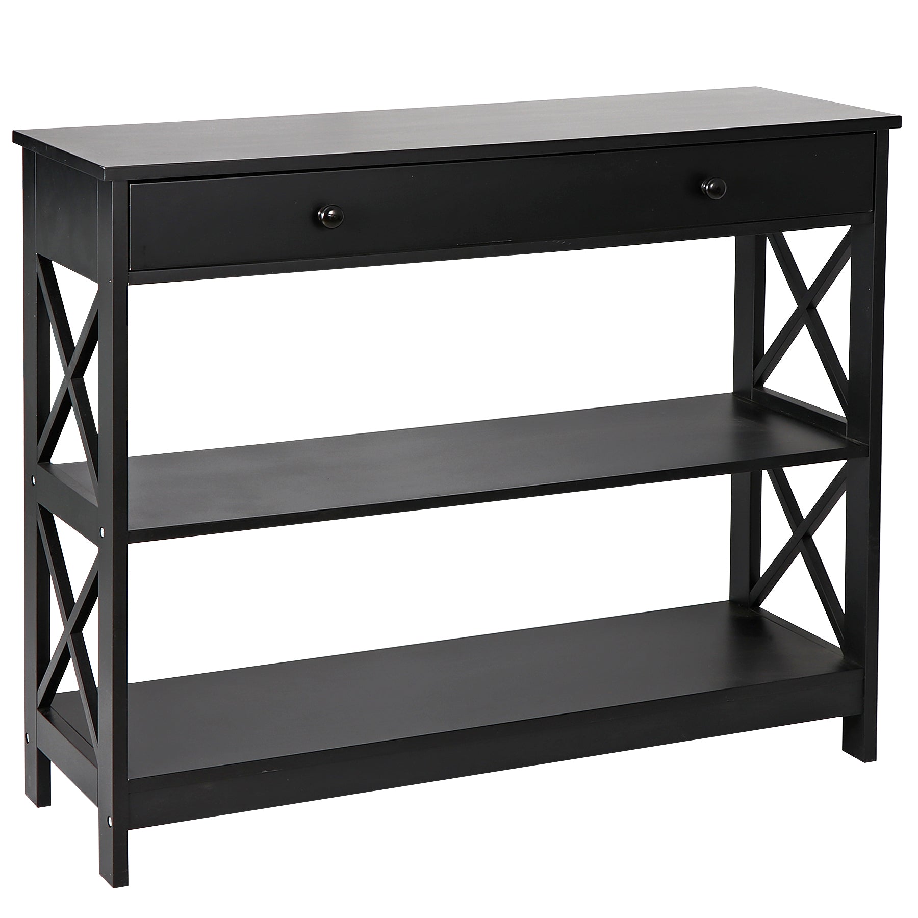 ZENY™ 3 Tier Console Table with Drawer Narrow Sofa Side Table Accent End Table