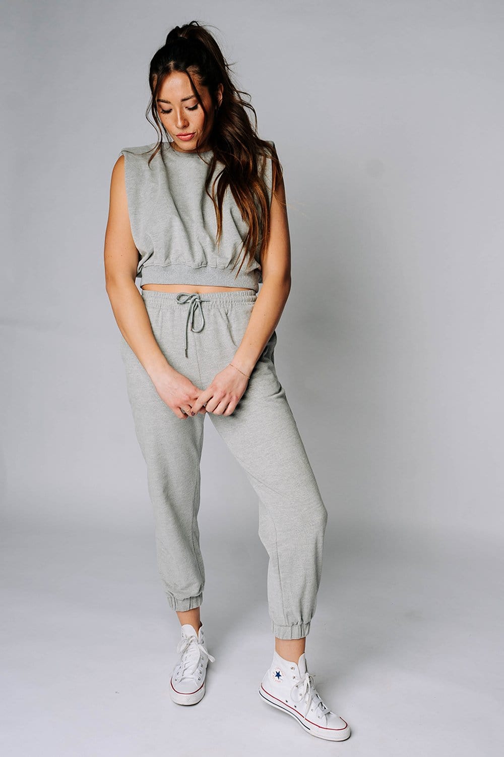 Angie Top in Heather Grey