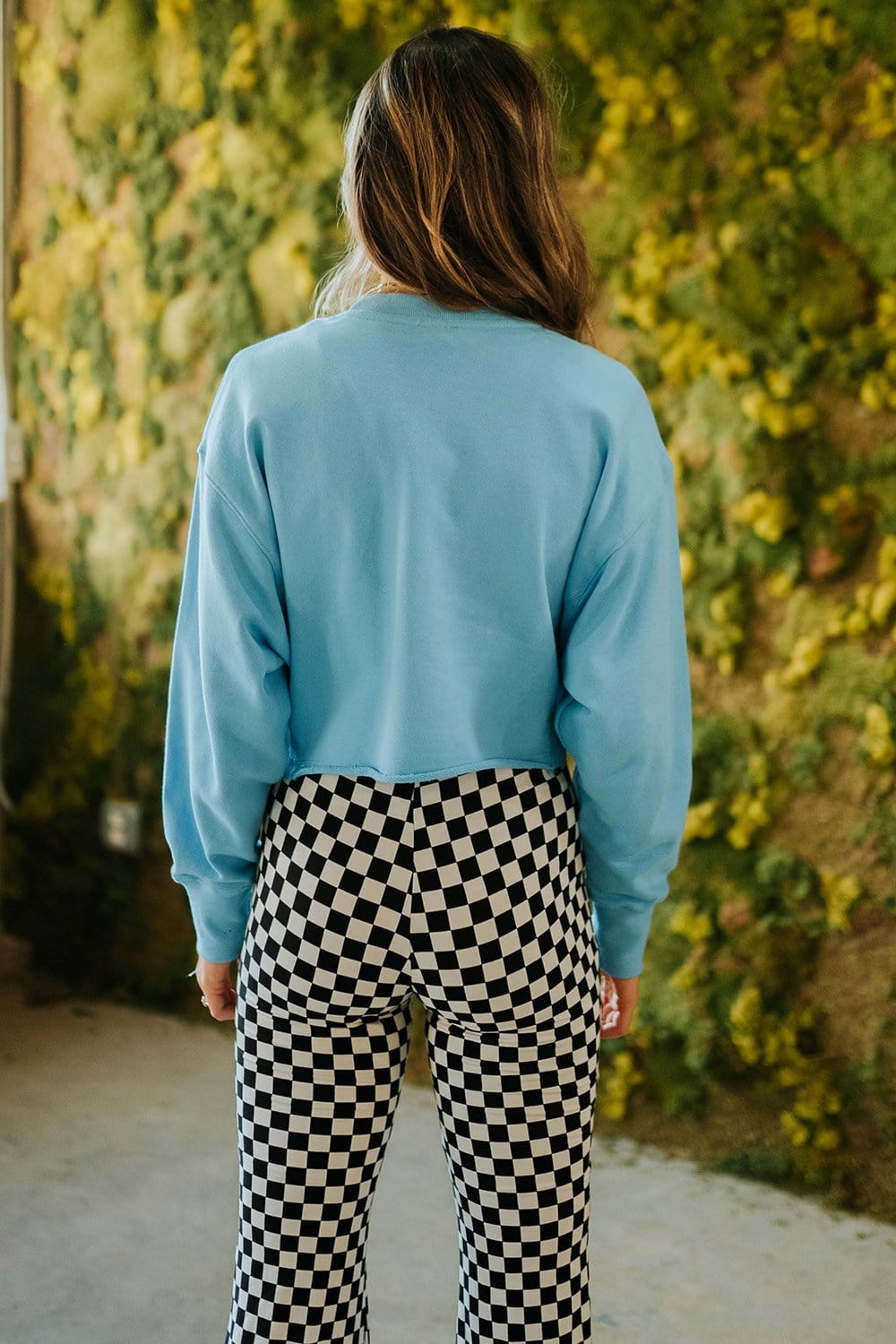 The Cambridge Cropped Sweatshirt in Sky Blue