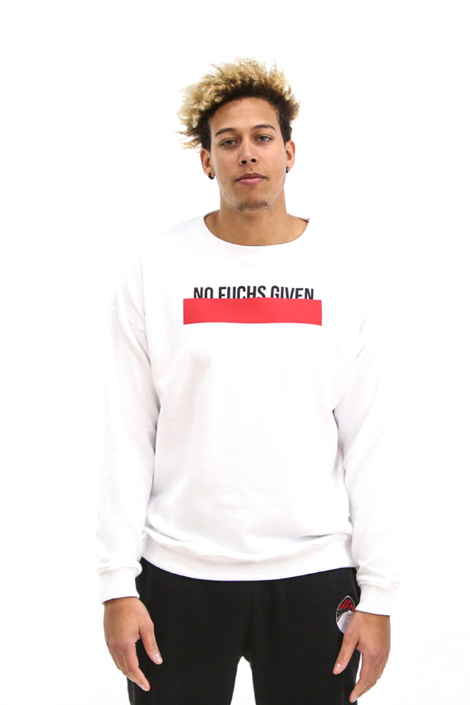 white slogan sweatshirt