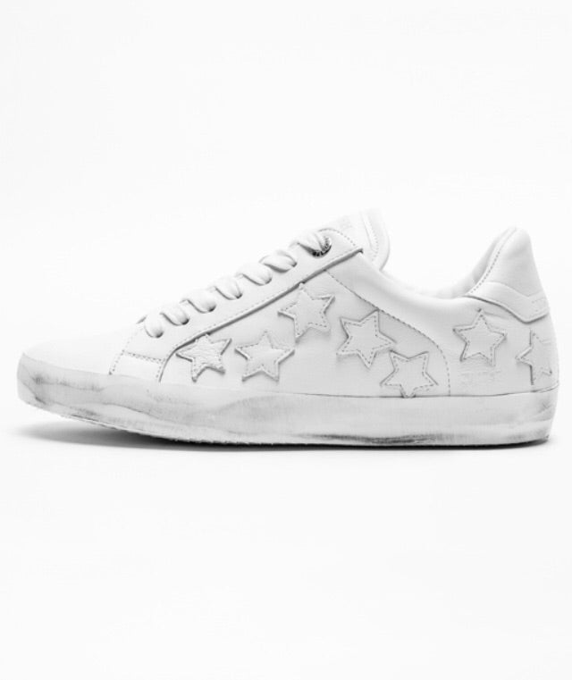 white tennis shoes with stars