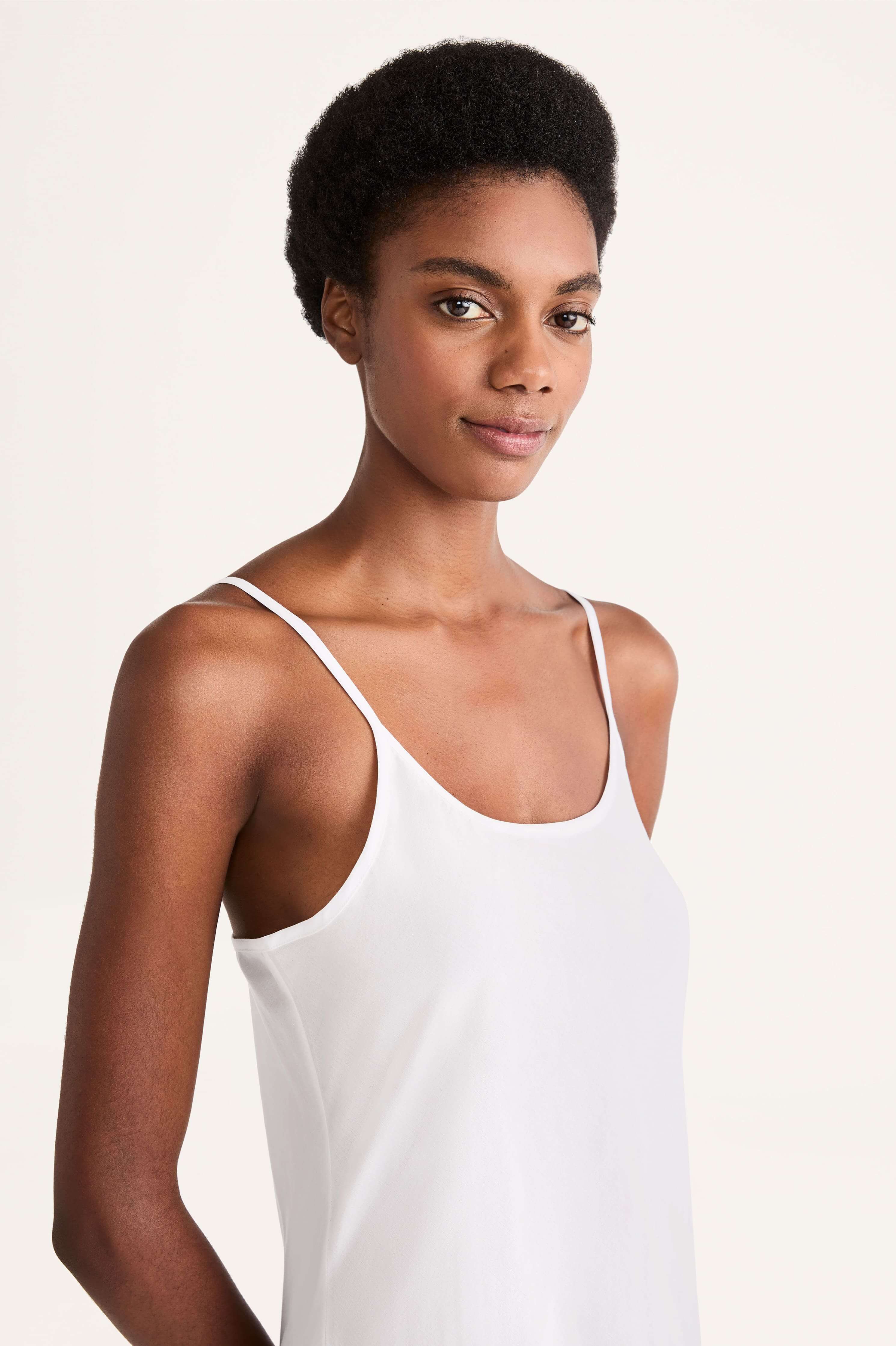 Merlette Short Slip Dress in White