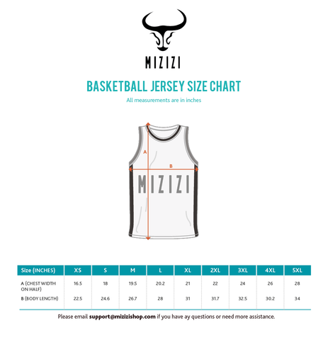 basketball jersey sizes