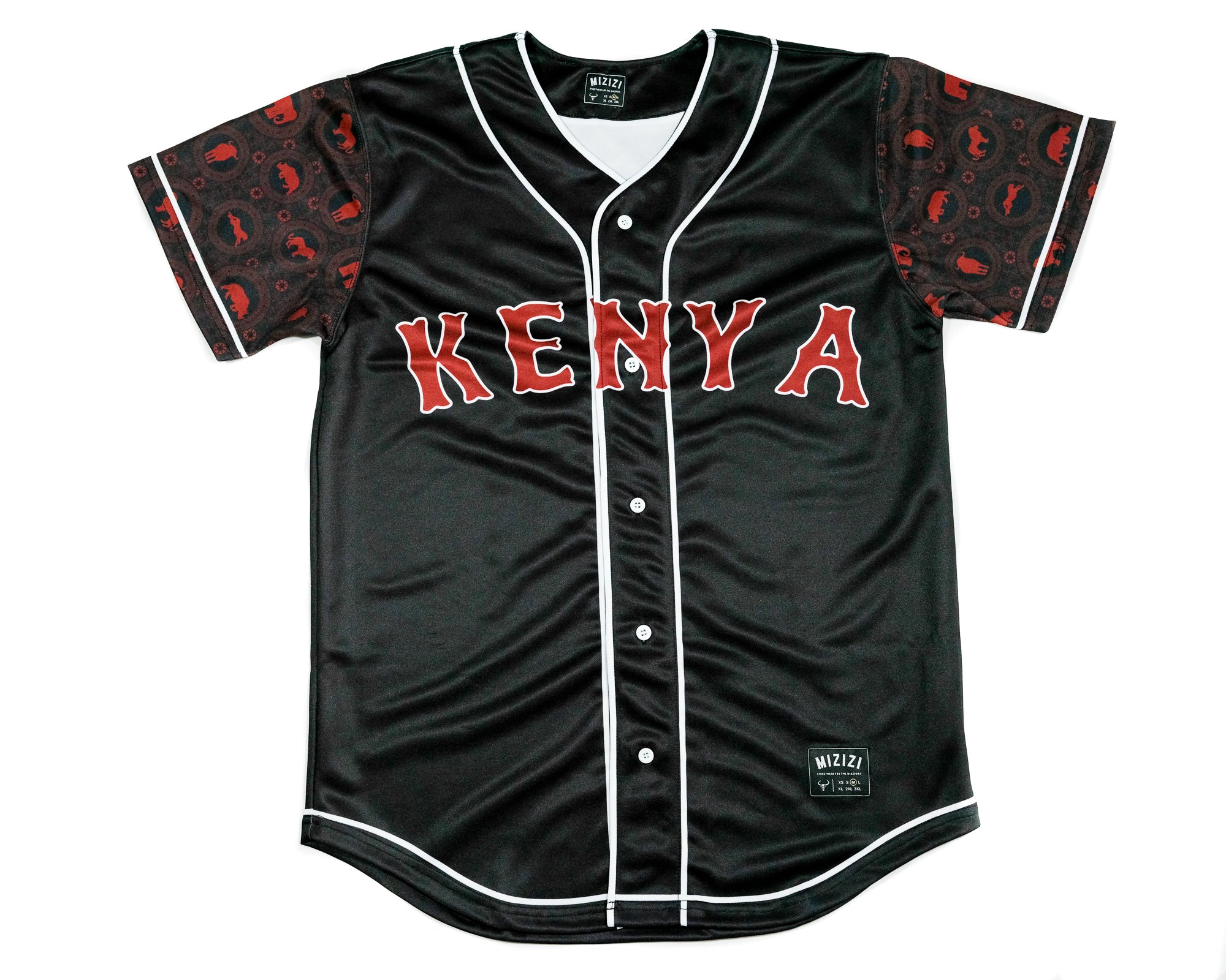 Kenya Baseball Jersey - Black
