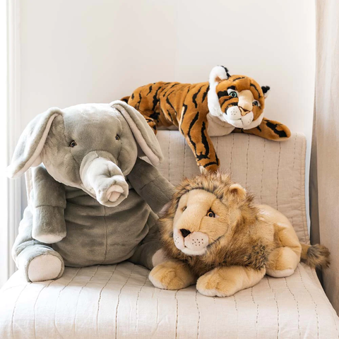 Wild animals and jungle soft toys, La Pelucherie