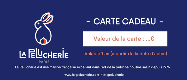 Carte cadeau peluche douce, La Pelucherie