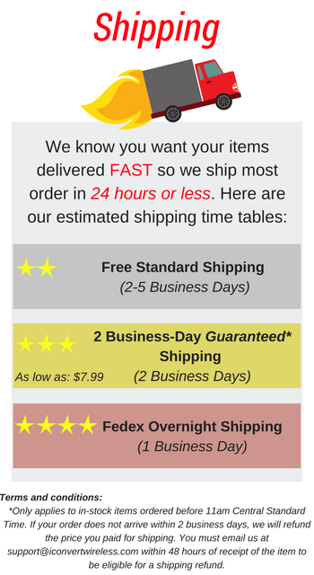 iconvertwireless.com shipping timeline